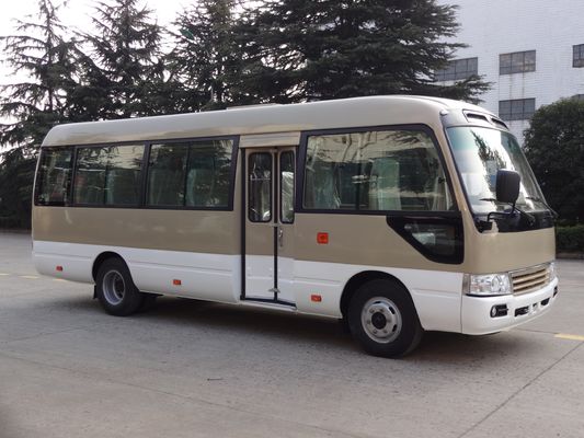 中国 大きい容量の前部カミンズ エンジンのコースターのミニバス ディーゼル旅行コーチ バス サプライヤー